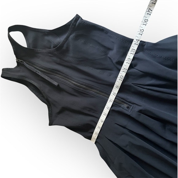 Lululemon Here To There Pleated Racer Back Mini Dress with pockets, Black sz 4/6 - Picture 8 of 10